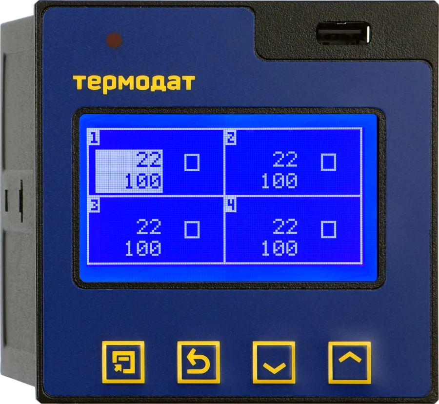 Регулятор температуры Термодат-17Е6/2УВ/1В/2Т/2Р/1Р/485/8Gb/F